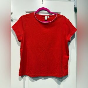 NWT Joie Red Cotton Blend Shirt Size XL